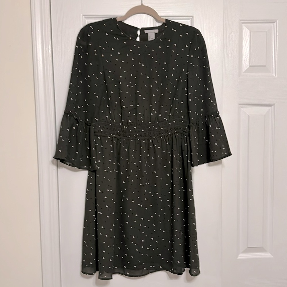 Brown dotted print mini